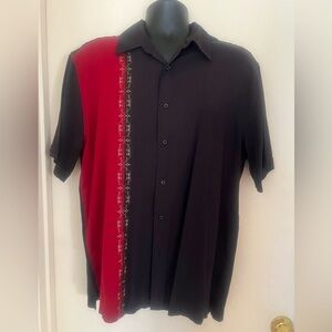 Sobrino Men’s Black and Red Short Sleeve Shirt